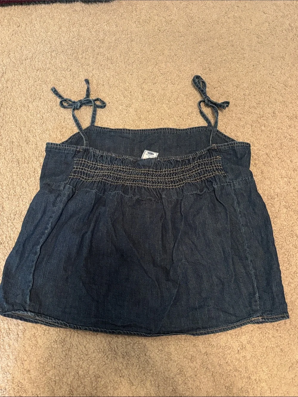 Old Navy Girls Dark Blue Denim Tie-Strap Cami